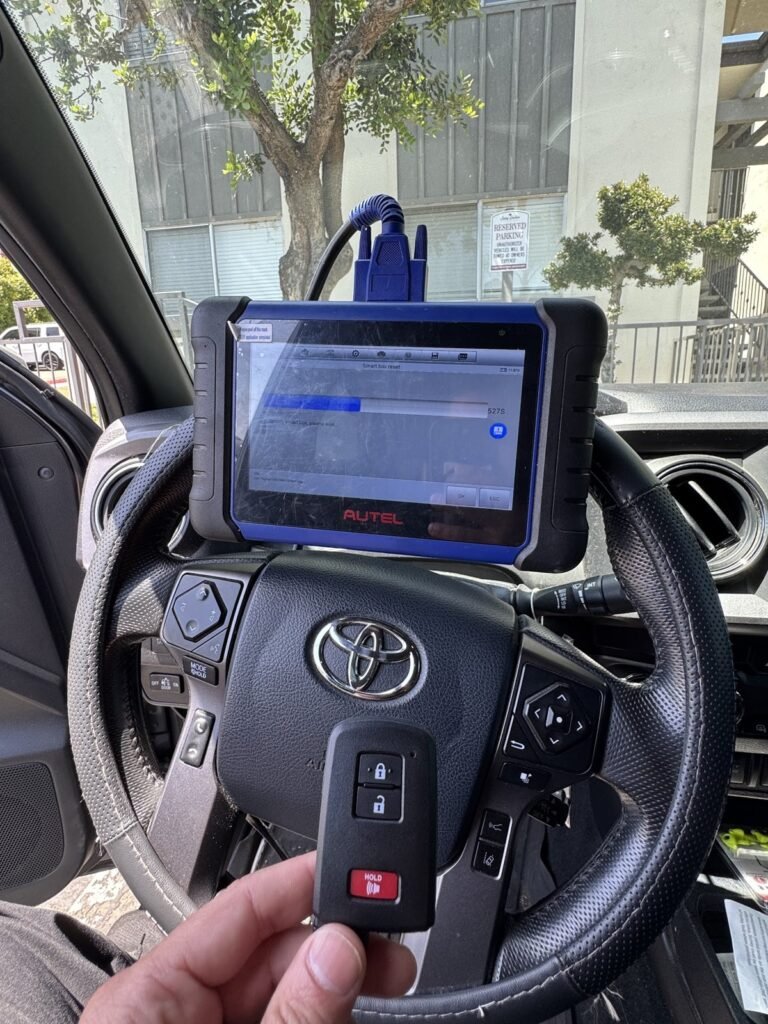 New key made and programmed at the car by Key One Locksmith in San Diego