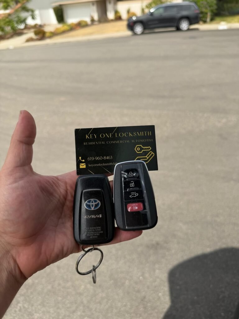 Replacement keys made by Key One Locksmith after a broken key in San Diego