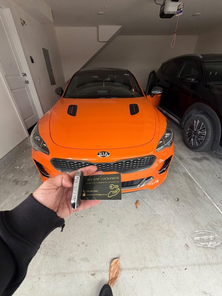 Key One Locksmith on an emergency call in a San Diego garage